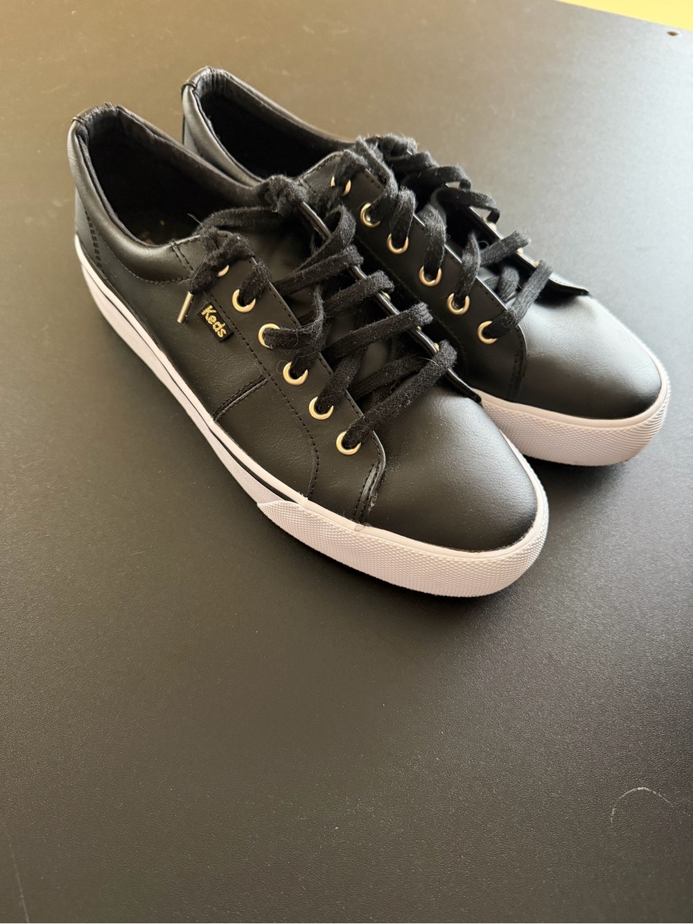 Keds Women's Black Leather Sneakers